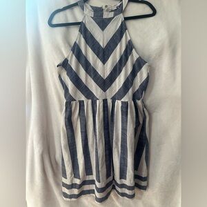Blu Pepper Striped Black and Cream Dress